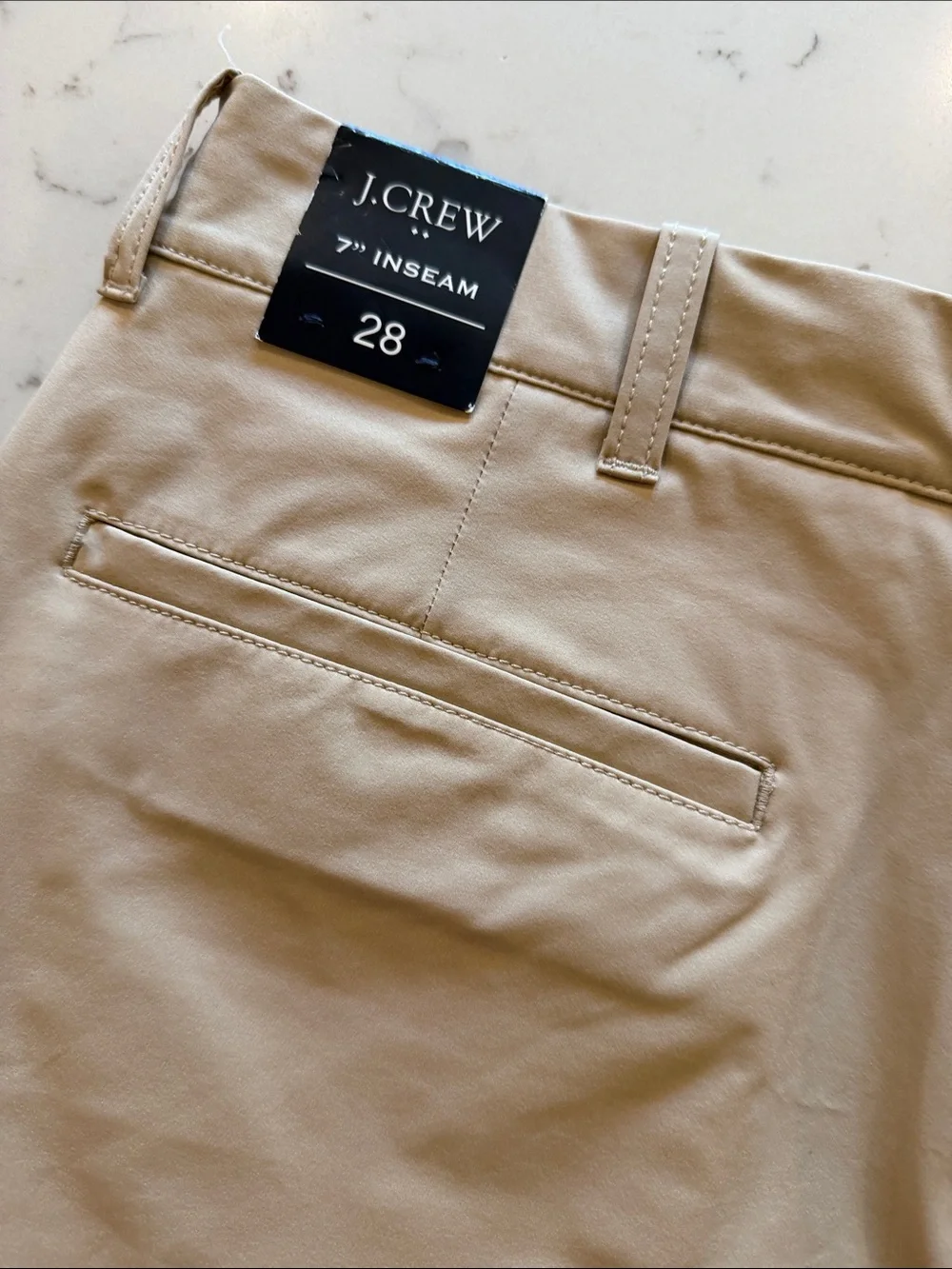 J. Crew Men's Flat Front Chino Shorts in Khaki